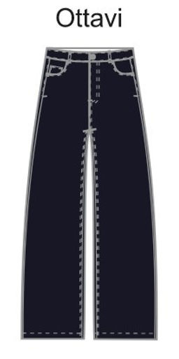 10200440099 Брюки джинсовые жен. Ottavi черный-синий - Concept club фото 5