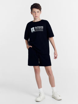 Комплект для мальчиков (футболка, шорты) черный с печатью - Mark formelle фото 2