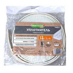 Уплотнитель резин.самокл.Е-проф. белый 9х4ммх12м