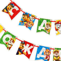 Гирлянда на ленте «С Днем Рождения», Щенячий патруль, 176 см