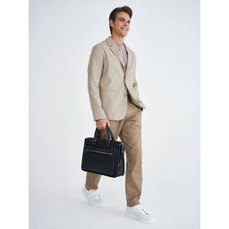 Кожаная деловая сумка для ноутбука Halston Black - Lakestone фото 8
