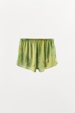 SATIN FLORAL PRINT SHORTS - Zara фото 4