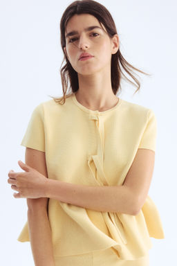 Knitted tie-detail top - H&m фото 3