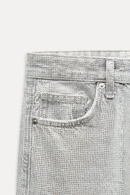 JEANS TRF WIDE LEG BRILLOS MID-WAIST - Zara фото 8