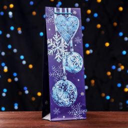 Пакет подарочный Новогоднее украшение , 12 х 36 х 8,5см - Simaland фото 4