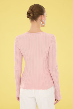 TRENDYOLMILLA Pudra Premium Iplik/Ozel Iplik Kurdeleli Triko H?rka TWOSS25HI00012  фото 5