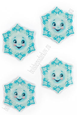 Кабошон-вырубка "Снежинка" 3*3,5 см (10 шт) SF-6034, №3