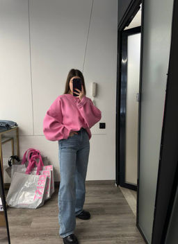 Джинсы прямые с потертостями Blue