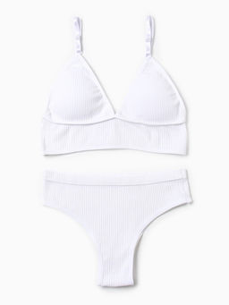 Комплект нижнего белья женский (топ, трусы) Collorista, белый, размер 42-44