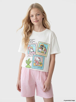 Hello Kitty Bask?l? K?z ?ocuk Ti??rt