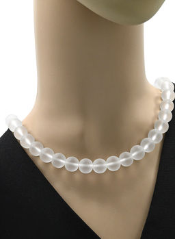 Бусы шарик 12мм из хрусталя матового искусственного, 47см.