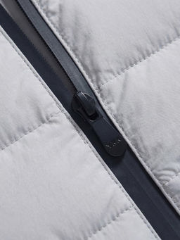 Куртка женская гибридная стёганая с капюшоном с графеновой подкладкой серого цвета 9622_1Sr