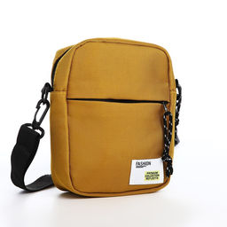 Сумка молодёжная на молнии, наружный карман, цвет жёлтый - Simaland фото 2