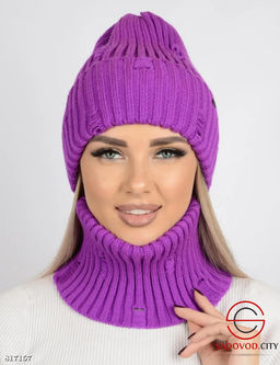 Шапка женская зимняя вязанная - Bruno фото 4