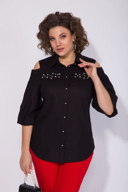 Блуза Liliana 1280-Р черный  фото 6
