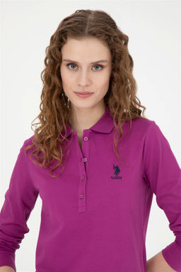 Женский фиолетовый базовый свитшот - U.s. polo assn фото 2