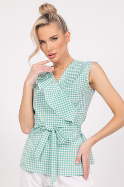 Блузка Ласка (бирюза)