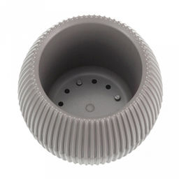 Кашпо для цветов пластмассовое Пиканто 0,35л, д11,5см, h9см, поддон на защелках, французский серый (Россия) - Домашняя мода фото 2