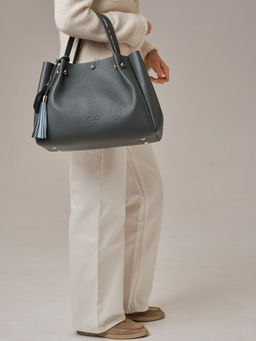 Кожаная сумка Vasilisa DBR 31210 мышиный  фото 3