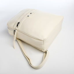 Рюкзак женский из искусственной кожи на молнии, 3 кармана, цвет молочный - Simaland фото 4