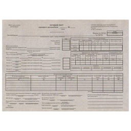 Бланк ПУТЕВОЙ ЛИСТ Г/А Б/ТАЛОНА А4 1 сл. 100 л. газет.