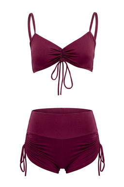TRENDYOLMILLA Siyah Bralette Sortlu Buzgu Detayl? Yuksek Bel Sortlu Bikini Tak?m? TBESS25BT00088 фото 14