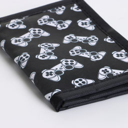 Кошелёк детский «Джойстики», на липучке, Выбражулька, чёрный