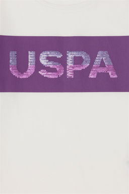 Футболка цвета экрю для девочки - U.s. polo assn фото 4
