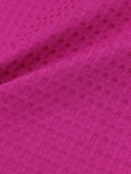 Вафельное полотно Крупная клетка цв.яркая фуксия, ш.1.5м, хлопок-100%, 200гр/м.кв