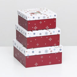 Набор коробок 3 в 1 15,5х15,5х7,5 18х18х8,5 20х20х9,5 см. - Simaland фото 2