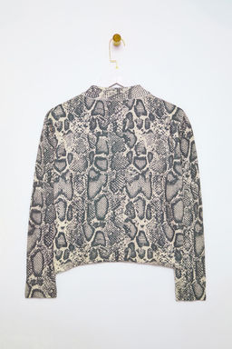 TRENDYOLMILLA Bej Hayvan Desenli Triko H?rka TWOAW25HI00361  фото 6