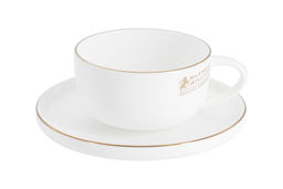 Пара кофейная, 1 перс, 2 пр, 100 мл, фарфор F, белая, с золотистым кантом, Cashmere Luxe Пара кофейная, 1 перс, 2 пр, 100 мл, фарфор F, белая, с золотистым кантом, Cashmere Luxe