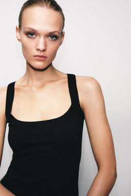 TOP ALGOD?N MANGA SISA / Negro - Zara фото 2