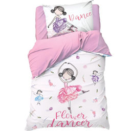 Постельное бельё Этель 1.5 сп Flower dancer 143х215 см, 150х214 см, 50х70 см -1 шт,100% хлопок, бязь