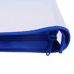 Папка на молнии с 3-х сторон А5, 450мкм, прозрачная с синим кантом - Calligrata фото 3