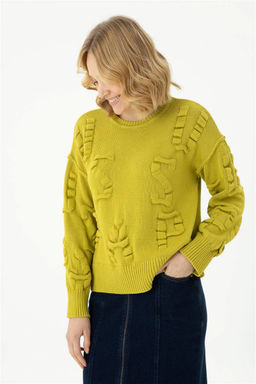 Женский фисташково-зеленый свитер с круглым вырезом Неожиданная скидка в корзине - U.s. polo assn фото 3