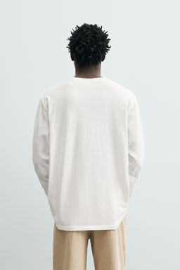 CAMISETA LIGHTWEIGHT MANGA LARGA / Blanco - Zara фото 3