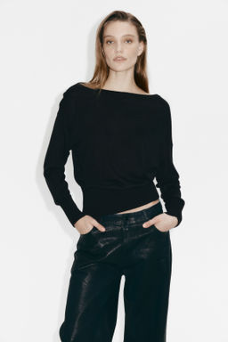 Top de un hombro en punto fino - H&m фото 6