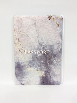 ОБЛОЖКА ДЛЯ ПАСПОРТА из искусственной кожи "Gold on marble", плотность 800 мкм