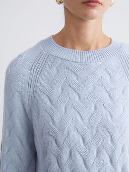 Bisiklet Yaka Kendinden Desenli Kad?n Triko Kazak