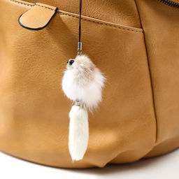 Цена за 12 шт. Брелок для ключей на подвеске Пушистик. Мышонок белый, на сумку, рюкзак, 8.5?3.5?3.5 см, МИКС - Simaland фото 5