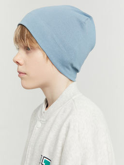 Шапка детская в серо-голубом цвете