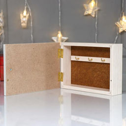 Ключница настенная «Новогодние домики, ночь», панно декоративное, 17×12 см