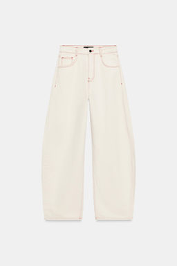 JEANS Z1975 BARREL TIRO MEDIO / Crudo