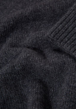 Bisiklet Yaka Gri Kazak - Mavi фото 8