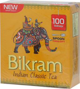 Bikram. Черный пакетированный + ложка карт.пачка, 100 пак.