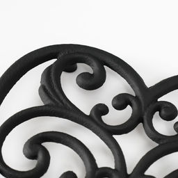 Фигурка чугун, подставка под горячее «Ажурное сердце», 16×17×1.5 см