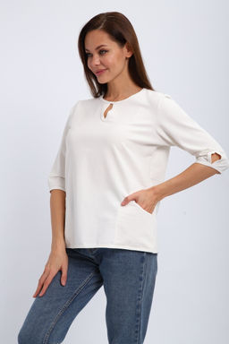 Кофта женская из футера 2-н Анфиса белый