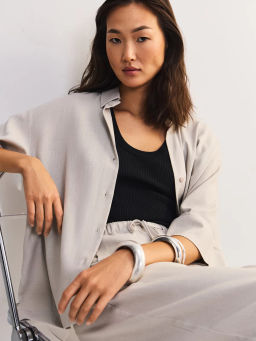 Льняная блуза свободного кроя ZR2605012001-36 / Zarina