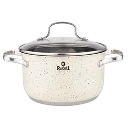 Кастрюля 1,9л из нержавеющей стали со стекл. кр., 16х9,5см (R-109в) - Rashel фото 2